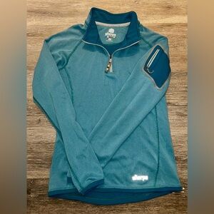 Sherpa Teal Quarter-Zip Pullover
